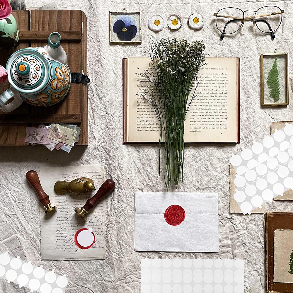 160 шт. Двусторонние клейкие точки для набора штампов для восковых печатей, 1 дюйм Клейкая основа для восковых печатей для наклеек с восковыми печатями, Клей для рукоделия