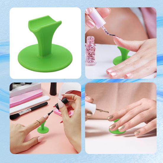 Nail Art Finger Holder Plastic Manicure Stand with Wide Base Stable Finger Support for Gel Acrylic Nail Application