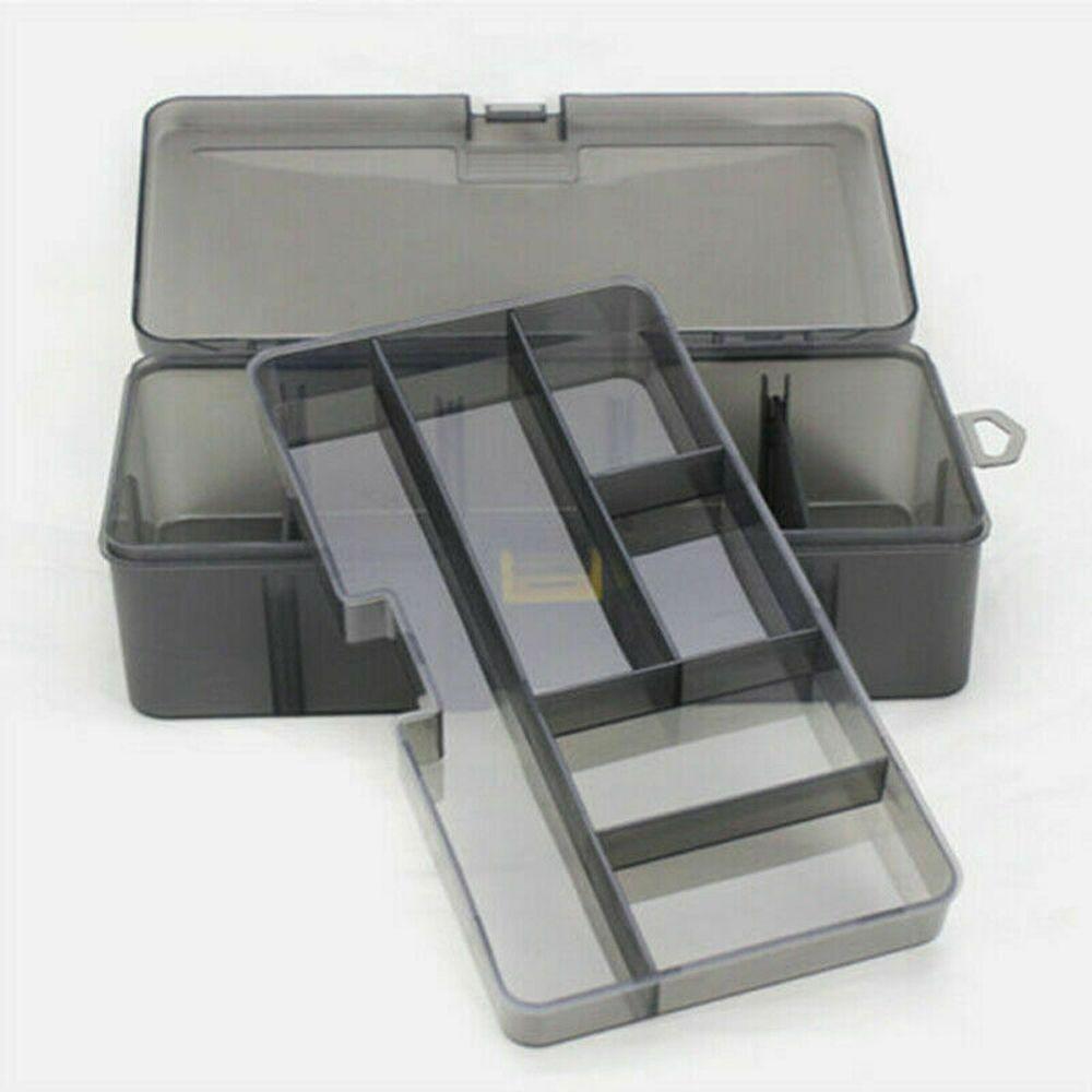 Fashionable Plastic Durable Organizer Double Layers Waterproof Fishing Tackle Box Bait Storage Case