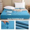 Всесезонный водонепроницаемый протектор матраса Мягкая полиэстеровая простыня с глубоким карманом 8 цветов Современная простыня на резинке Прочный наматрасник Постельное белье Покрывало