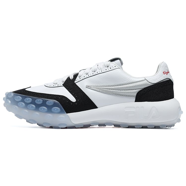 Fila Icona Gara Кожаные туфли с круглым носком на шнуровке, низкие, повседневные, мужские кроссовки, черно-белые F12M223107FWA(S-BOX)