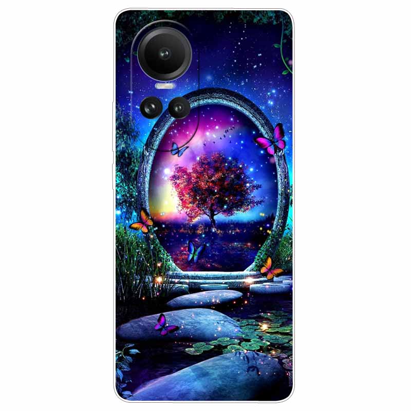 Чехол для Oppo Reno 10 5G CPH2531 Силиконовый Расписной Кот Животные ТПУ Мягкий Мраморный Coque для Oppo Reno10 Pro 5G CPH2525 Чехол для Телефона