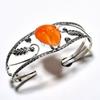 Cameo Gemstone 925 Silver Plated Handmade Jewelry Cuff Bangle