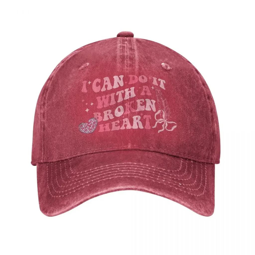 I Can Do It With A Broken Heart Baseball Cap Vintage Distressed Washed Headwear for Men Women Outdoor Activities Caps