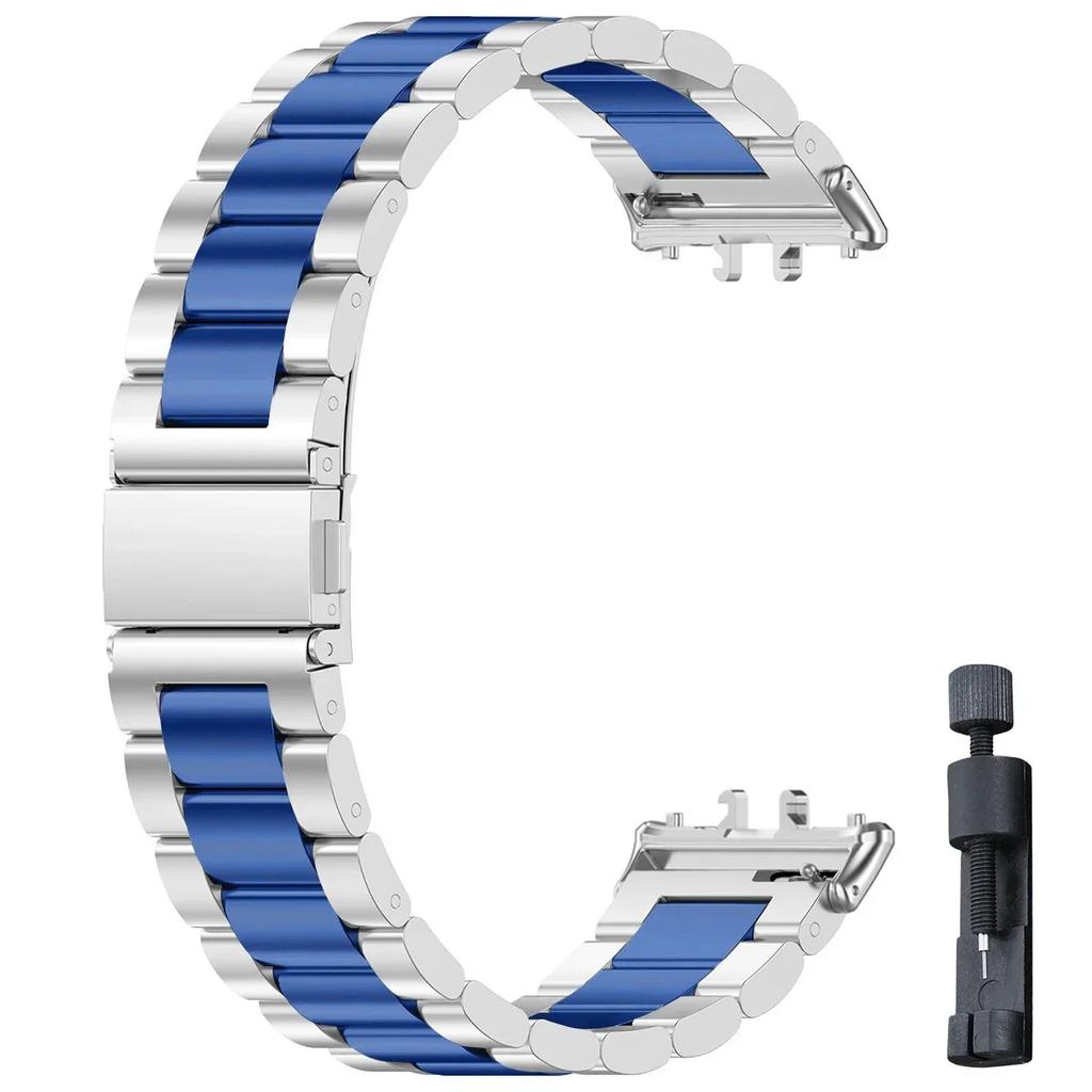 Ремешок из нержавеющей стали для Samsung Galaxy Fit 3, металлический браслет, роскошный деловой ремешок для Samsung Galaxy Fit3 SM-R390, аксессуары