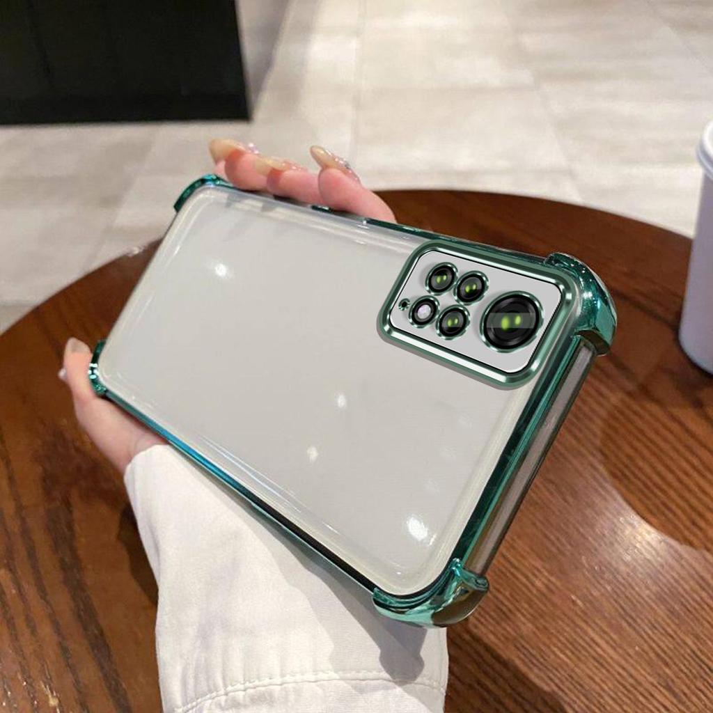 Чехол для Xiaomi Redmi Note 12 Pro 4G, 11S 4G, 11 Pro 5G, 11 Pro 4G, 11 4G, с гальваническим цветным ободком, прозрачный корпус-чехол для телефона