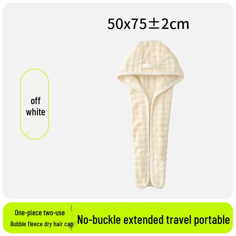 2026 Bubble Fleece Hair Wrap: Quick-Dry, Strong Absorption, Wide-Tail Design for Women