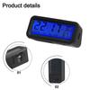 Car LCD Thermometer Clock - Digital Temperature Humidity Monitor with 3 Colors Display (Blue/Orange/Green)