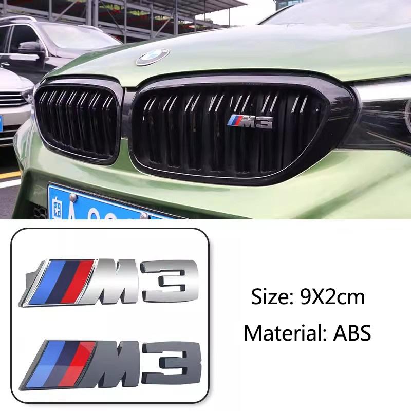 3D Car Emblem ABS Front Grille Badge Sticker For BMW M Power 1 3 5 7 Series M M1 M2 M3 M4 M5 M6 M7 M Styling Decoration Decal