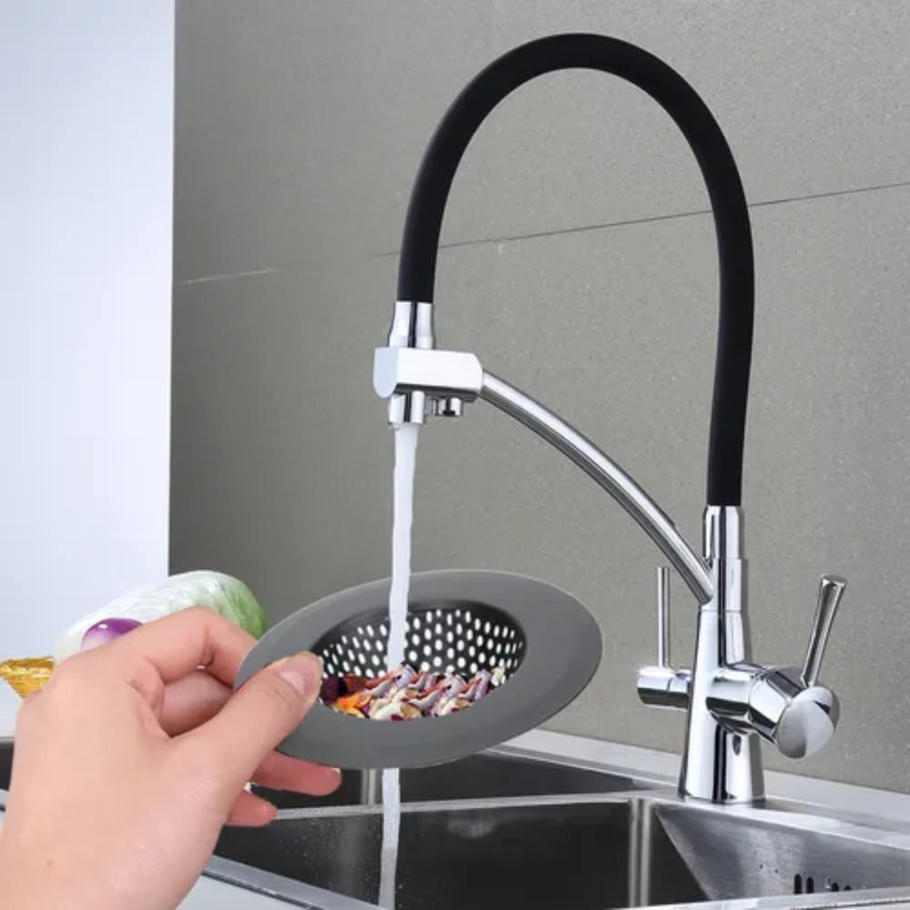 Черный фильтр для кухонной мойки из нержавеющей стали, противозасоряющийся фильтр для сливного отверстия, фильтр для бассейна