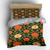 Orange and cream flowers. Bedding sets Duvet cover sets Duvet covers Pillowcases(1 * Duvet Cover 2 * Pillowcases without duvet insert)