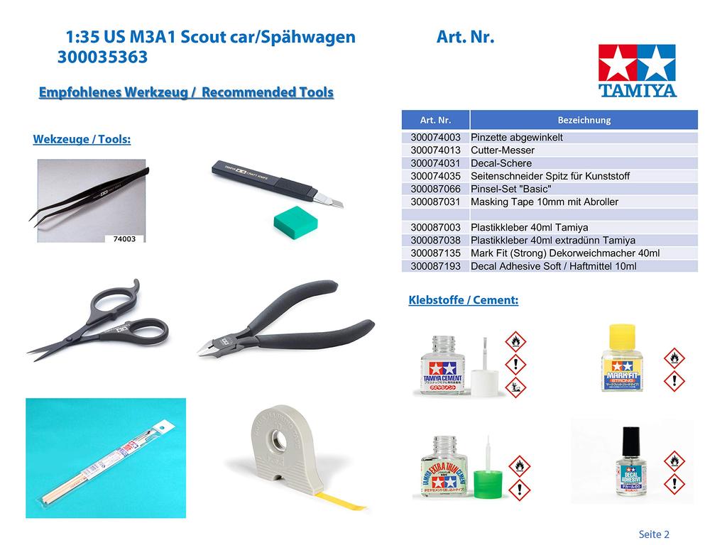 Tamiya Пластиковая модель военной миниатюры M3A1 Scout Car 35363 1/35 № 363