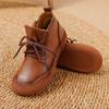 Высококачественные женские ботинки из натуральной кожи женские водонепроницаемые ботинки модные женские ботинки на шнуровке на платформе коричневые ботинки