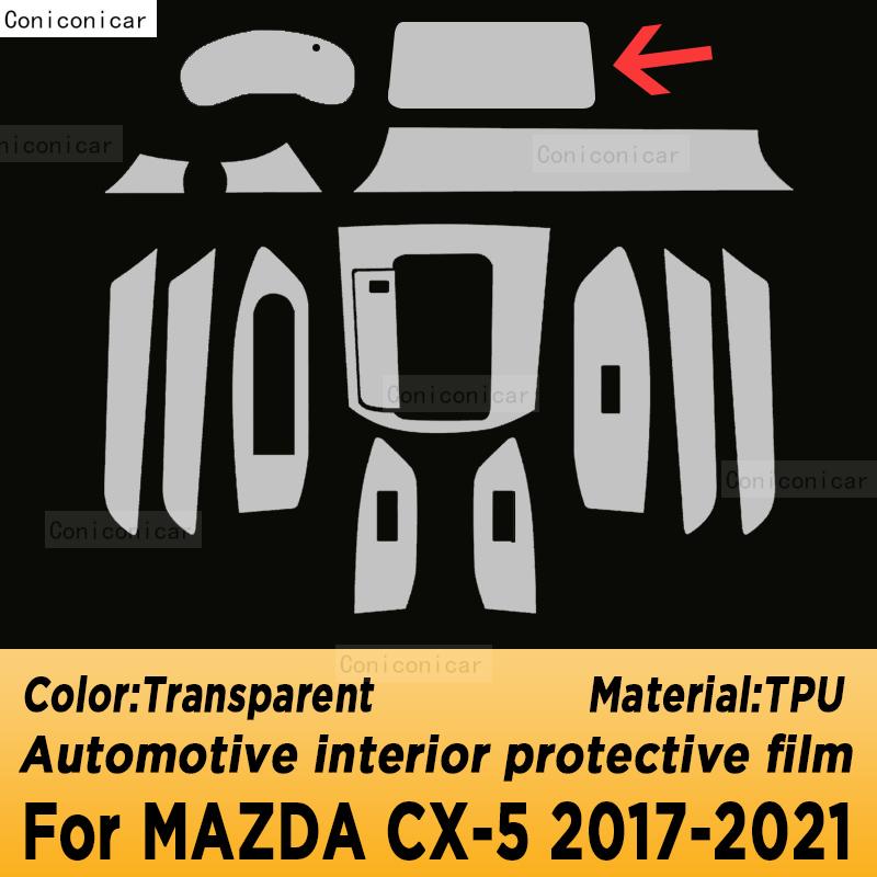 Car Interior Coverage Stickers Trim Bright Repair Membrane Protective TPU Film For Mazda CX-5 CX5 2017-2024