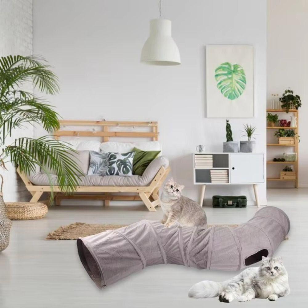 S-образный туннель для кошек, складная труба для питомцев, катающийся дракон, забавное ведро для котят, игрушки для кошек