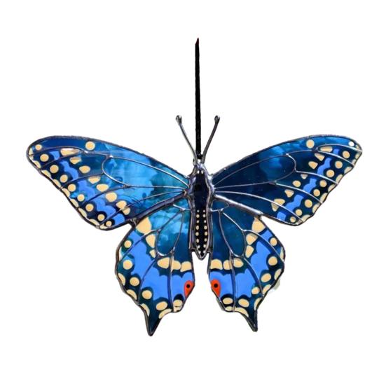 Подвеска-ловец солнца 'Бабочка' с шнурком, легко подвешивается, для помещения и улицы, украшение 'бабочка'