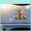 Acrylic Interior Car Pendant With Cartoon God Of Wealth Design For Decor Home