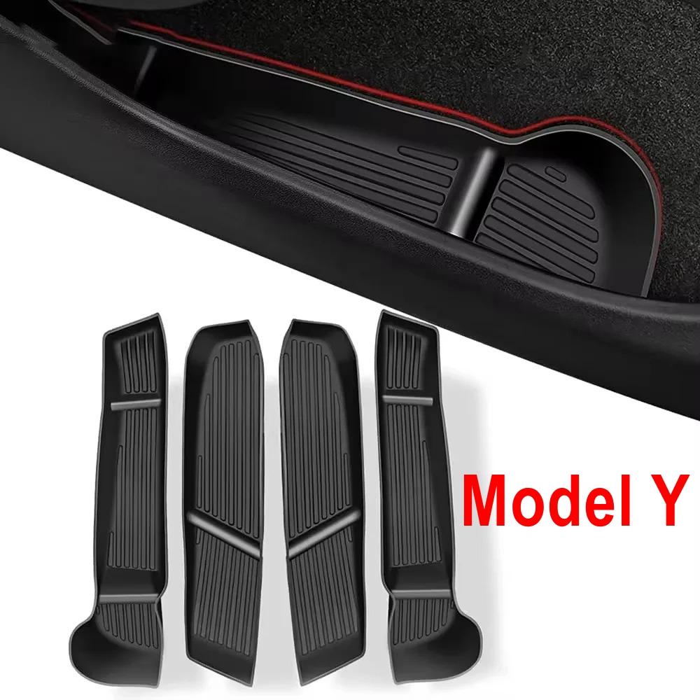 for Tesla Model Y Juniper 2025 2026 door handle storage box, Model Y front rear door storage organizer box travel accessories