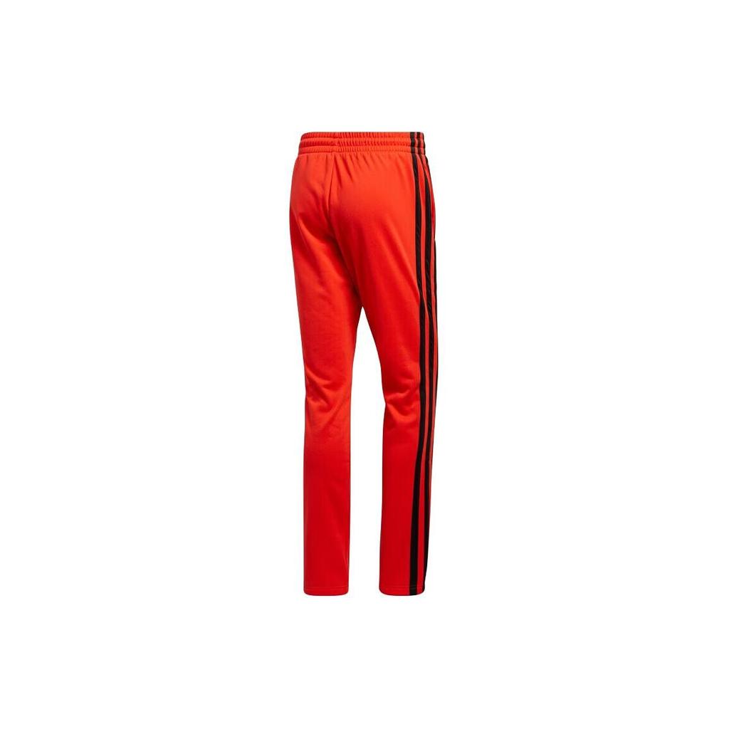 Adidas Striped Drawstring Sport Casual Pants Men Bottoms Red GL7103