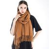 Women's Autumn and Winter Cashmere-like Scarf  Thicken Warm Solid Color Pashmina Fashion Tassel Shawl
