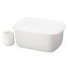 Shinki Gosei Tombo Storage Container for Pickled Rice, 3.3 Liters, Enamel with Water Removal Tool, Odor-Resistant, Odor-Resistant, White, 3.3-inch, 24