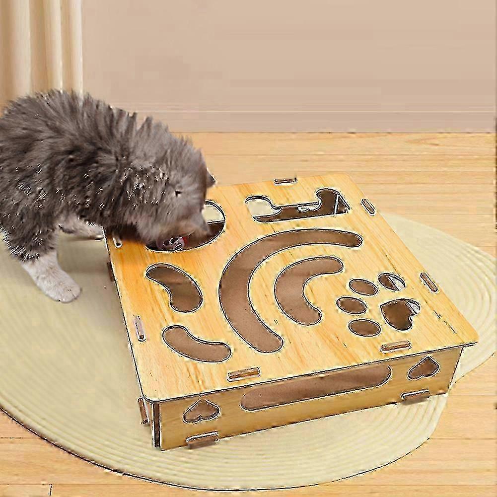 Cat Nail File Enrichment Box Sturdy Safe Construction for Small Medium Large Cats