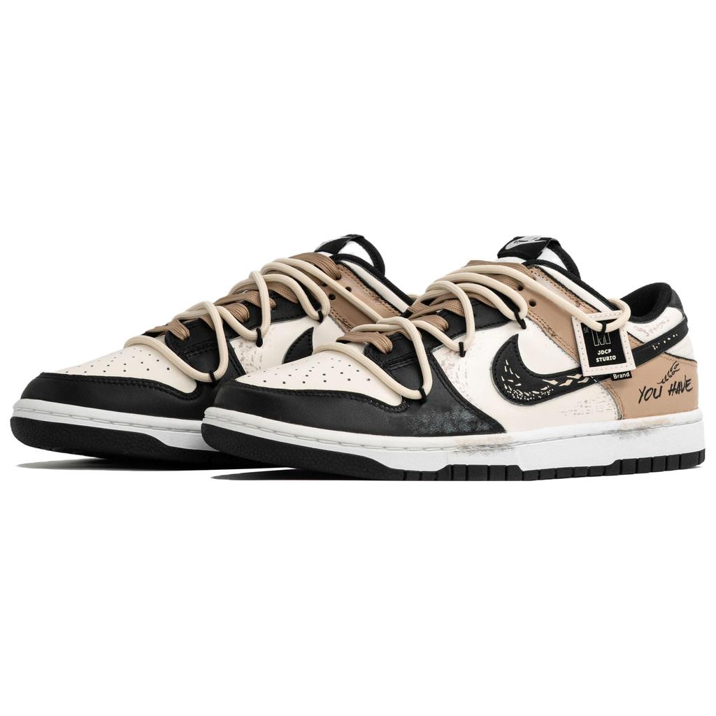 Nike Dunk Wheat Ripe, Kaleidoscope Shopping Bag Abrasion Resistant Low top Skateboard Shoes Men's Black White Yellow DD1391-100(Team1023-S-BOX)