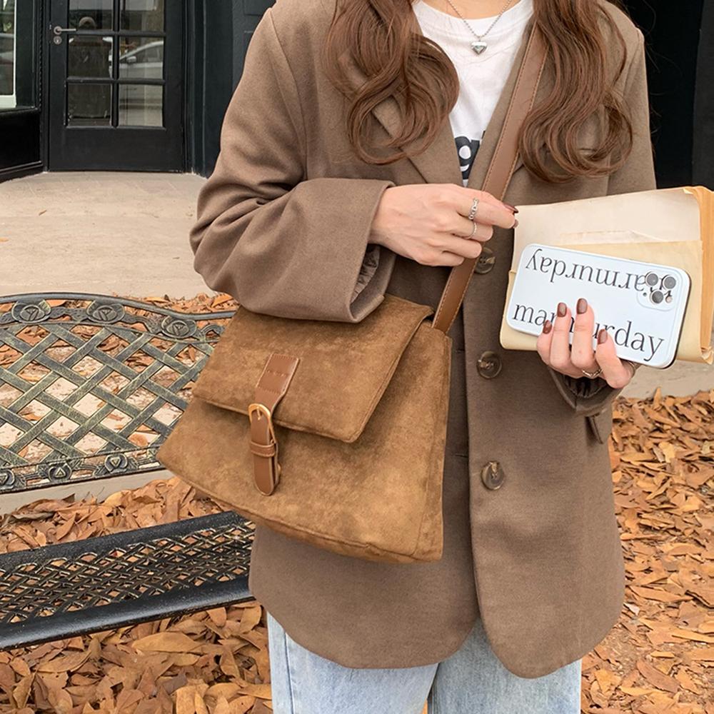 Винтажные коричневые замшевые мягкие ПУ кожаные женские сумки через плечо большой емкости сумка через плечо сумка-тоут высокого качества модные сумки-хобо
