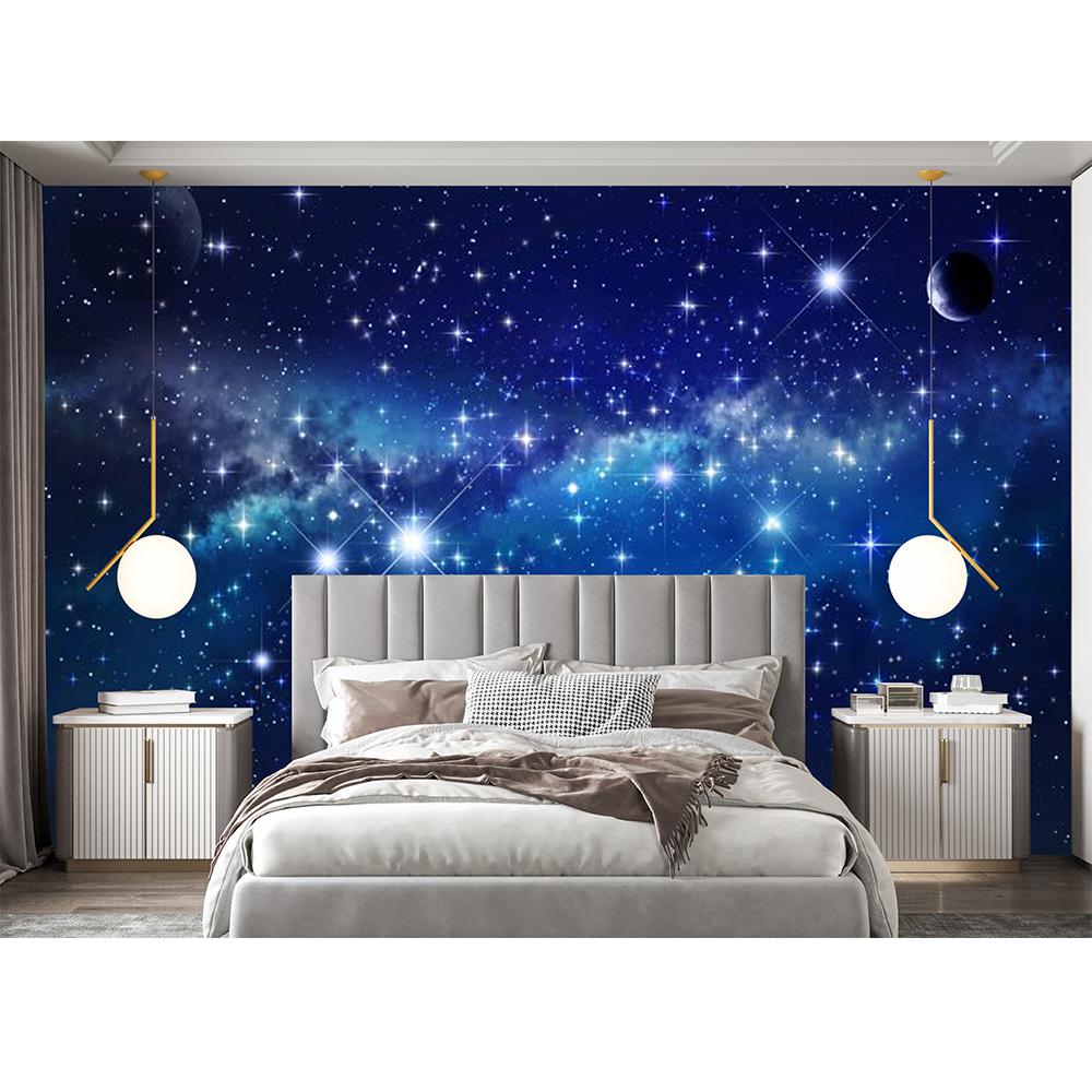 Космические обои Galaxy для потолка Обои Ночное небо Звезды Туманность Фреска на стену Гостиная Спальня Обои