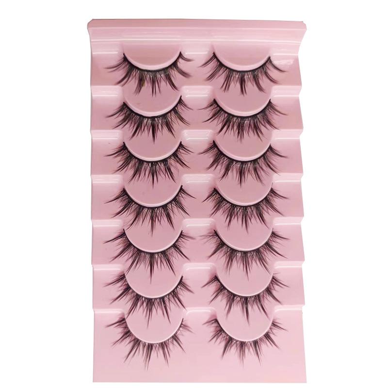 3D false eyelashes 7 pairs of thick natural three-dimensional curled fluffy simulated pair of eyelashes
