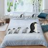 Penguin Duvet Cover Set Antarctic Animals Bedding Set For Kids Boys Girls Cartoon Style King Size Winter Theme Comforter Cover