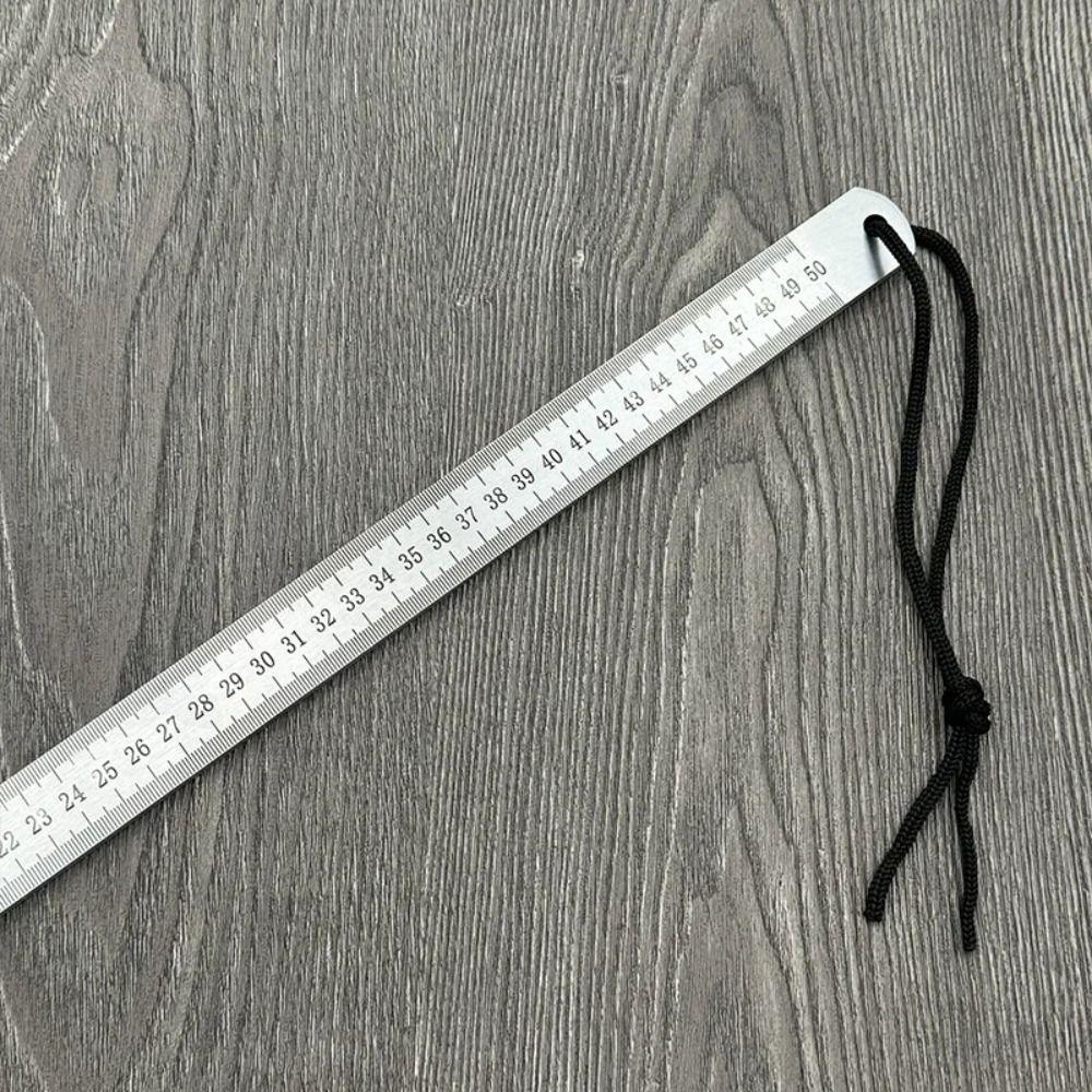 Thickened Forging Stick Ruler Dual-Scale Measuring Tool Durable Stainless Steel Ruler Student