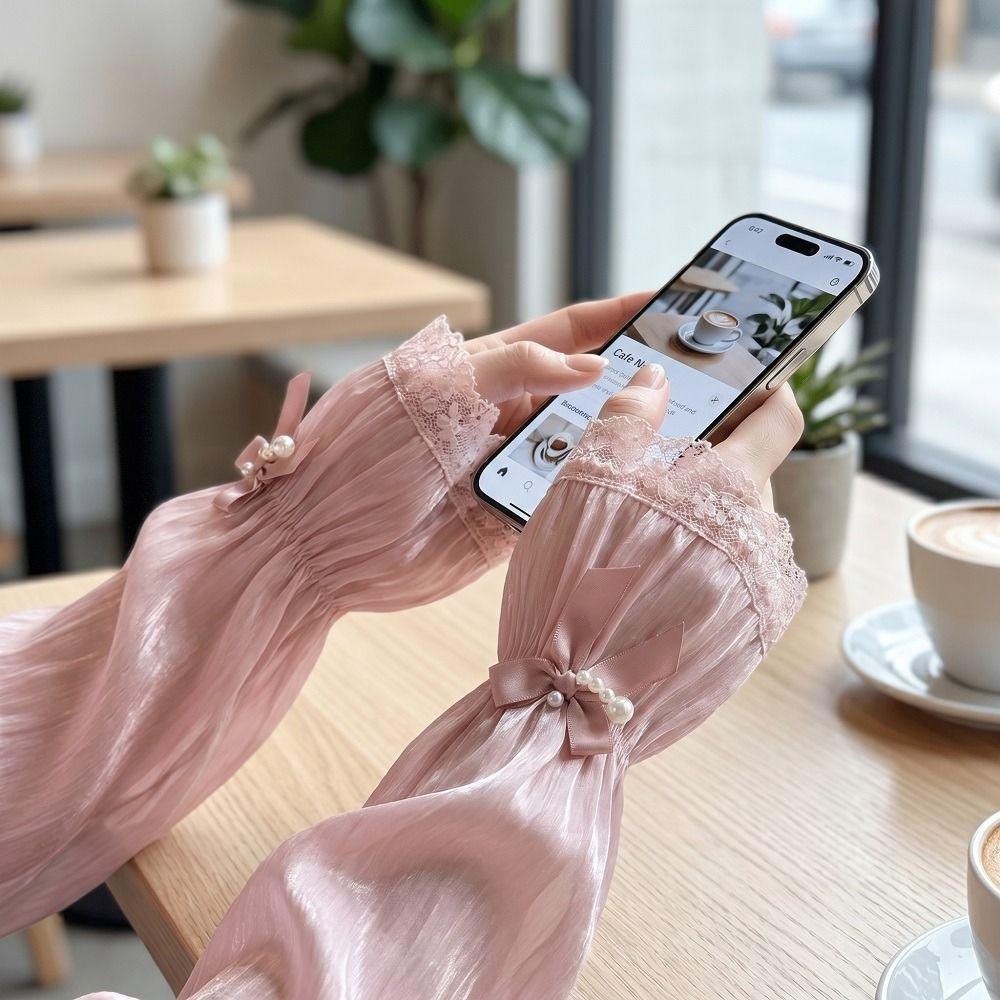 Elegant Sun Protection Sleeves Breathable Lace Arm Cover Cooling UV Protection Sleeves Daily Wear
