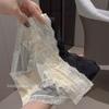 Женские трусики из высококачественного французского кружева 2025 года - Сатиновый ледяной шелк, Бесшовные, Средне-низкая талия, Большие размеры