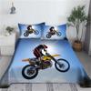 Cool Motorbike Sports Bed Sheet Set 3D Printed Motorcyclist Polyester Bed Flat Sheet With Pillowcase Bedding Bedspread 2/3pcs