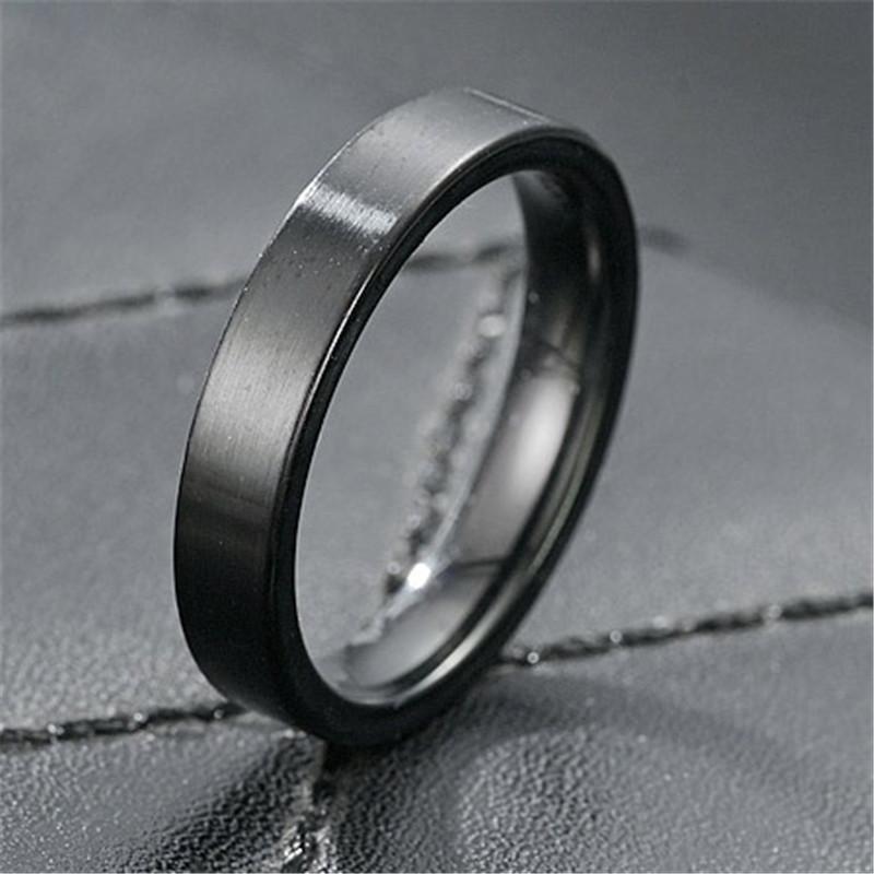 LETAPI Панк Винтаж 6 мм Простое Кольцо из Нержавеющей Стали для Мужчин Женщин Золотой Цвет Женские Украшения