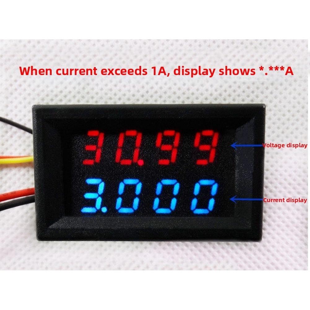 4 Digit Dual Display LED Voltage Current Meter DC 0 To 200V High Accuracy Ultra Small 48x29x21mm Size Compact Design