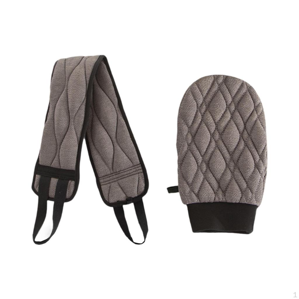 2 Pieces Back Scrubber Washer Body Scrub Towels Shower Scrubbing Gloves Exfoliating