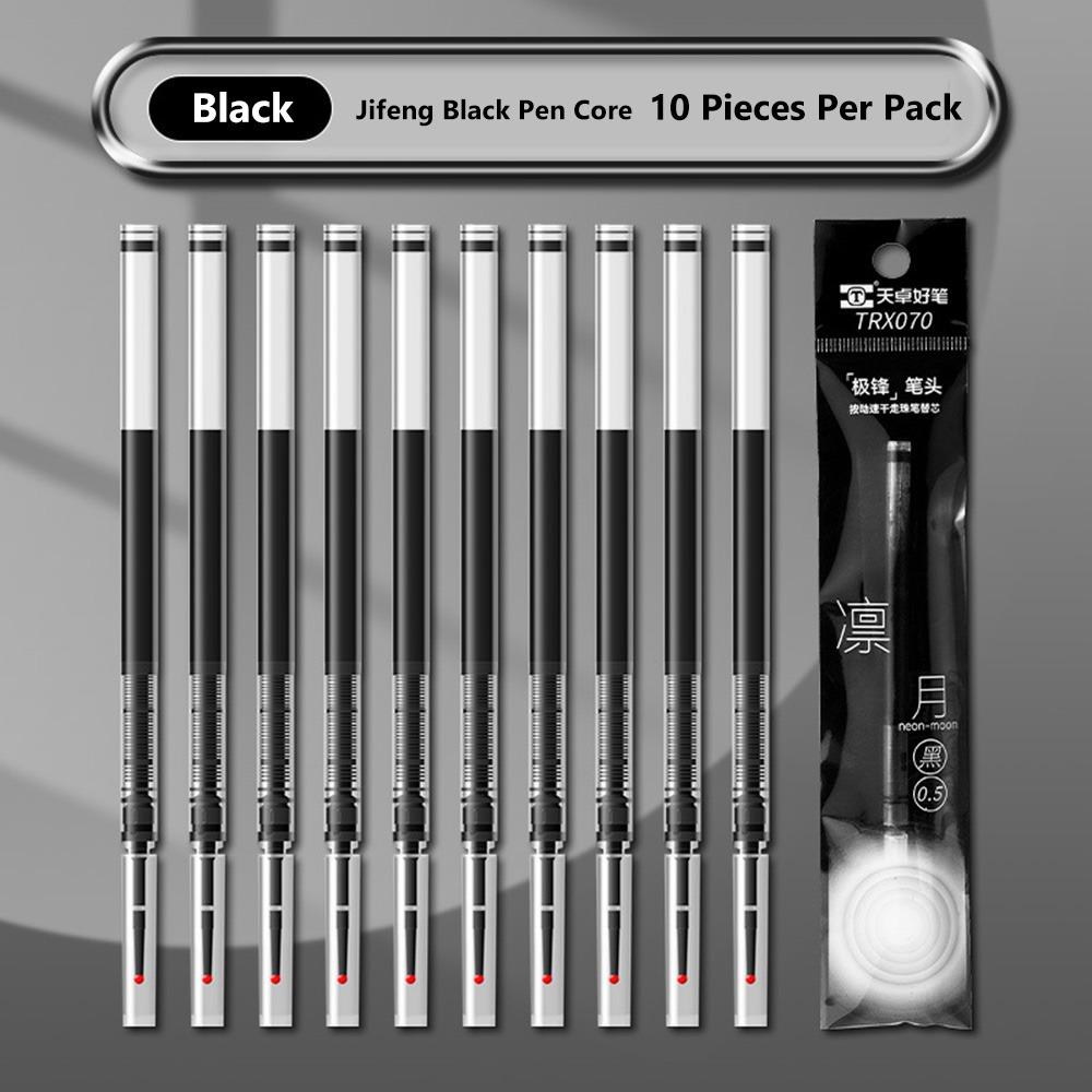 Durable Black/Red Ink Gel Pen 0.5mm Tip Press Type Sign Pen Quick Drying Ballpoint Pen Back To School Gift