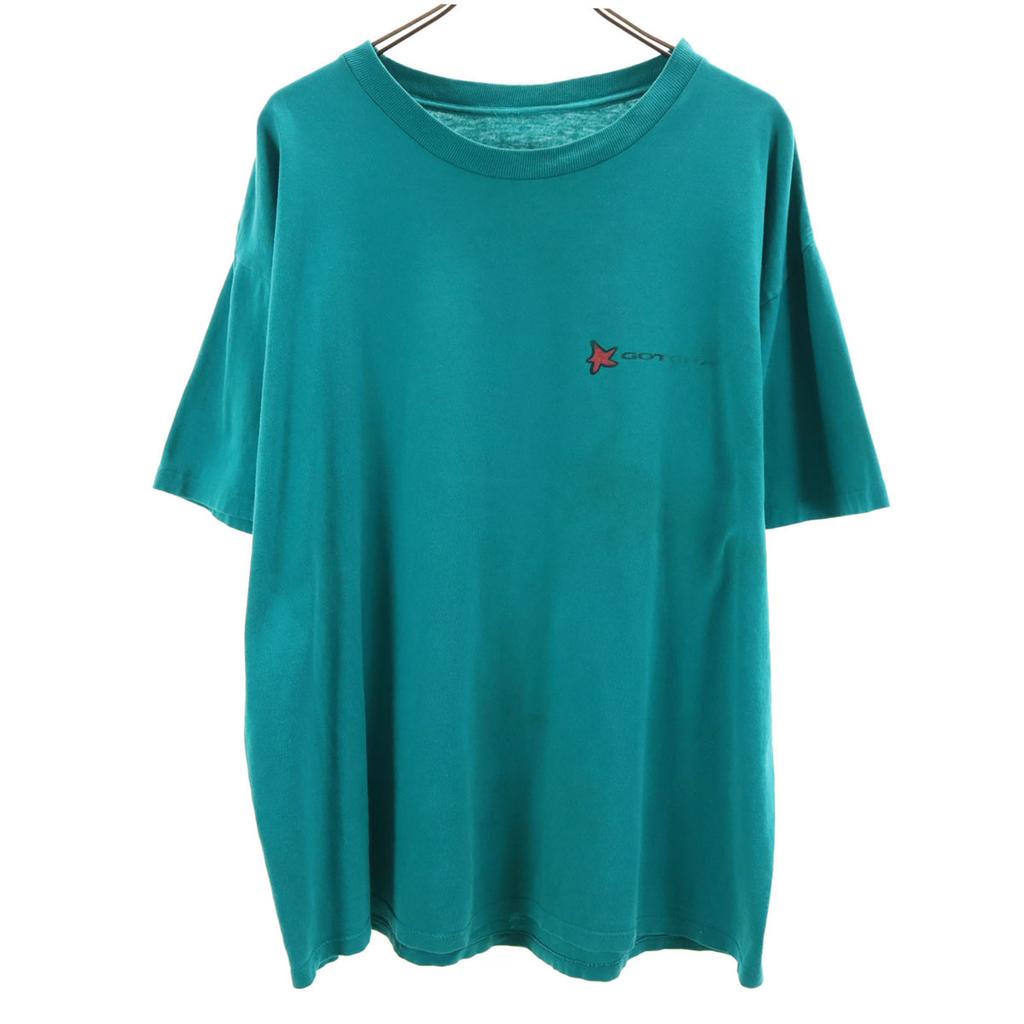 Gotcha 90s Old Short Sleeve T-shirt Turquoise Men's Used