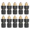 10Pcs 333 Full Brass Terminal M6 Screw Banana Plug Socket Terminal Binding Posts TerminalBlack