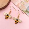 Color Texture Bee Earrings Zinc Zinc Alloy Eardrop Unique Ear Accessories  Lady