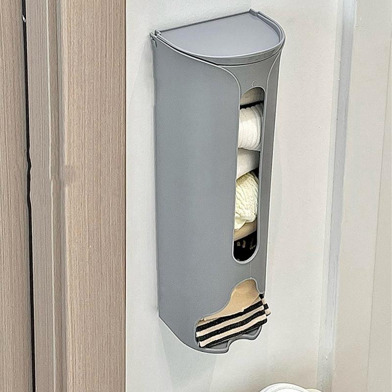 Настенный ящик для хранения нижнего белья, самоклеящийся, экономящий место, диспенсер для мусорных мешков, простой стиль, пылезащитный
