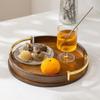 WY Simple Bamboo Round Serving Tray