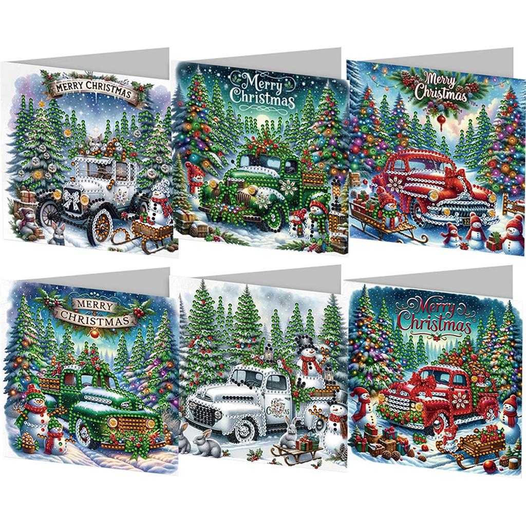 4-12 шт. 5D Стразы Искусство Поздравительная Открытка на День Рождения Ручная работа Алмазная Живопись Рождественская Фестивальная Открытка Открытка Благодарности Для Семьи А