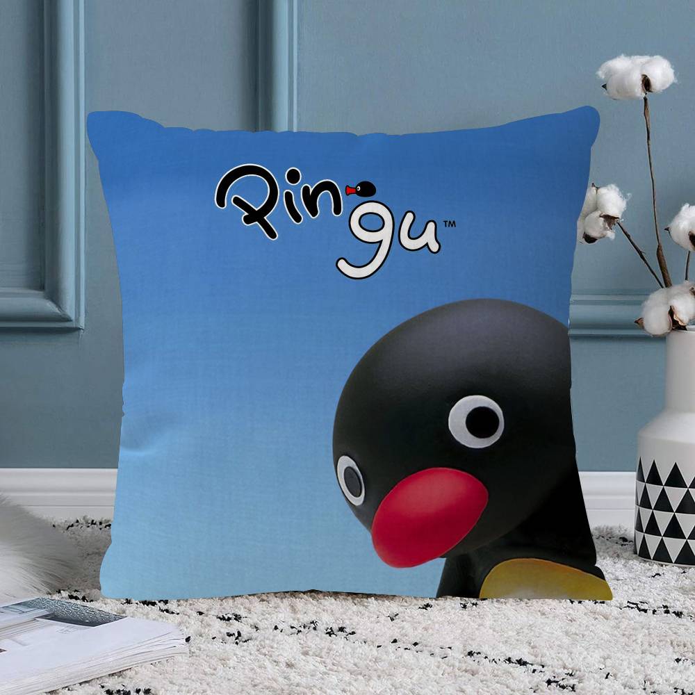 Pingu Cartoon Pingu Penguin Cushion Cover Decorative Pillow Sofa Home Decor case pillow cases