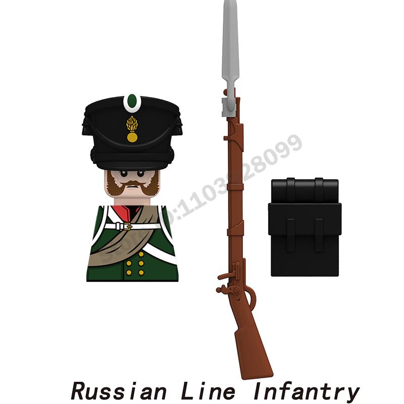 Средневековье Военные Наполеоновские войны Фигурки Строительные блоки Британские Французские Пруссия Пехота Рыцарь Генерал Герцог Персонажи Кирпичик