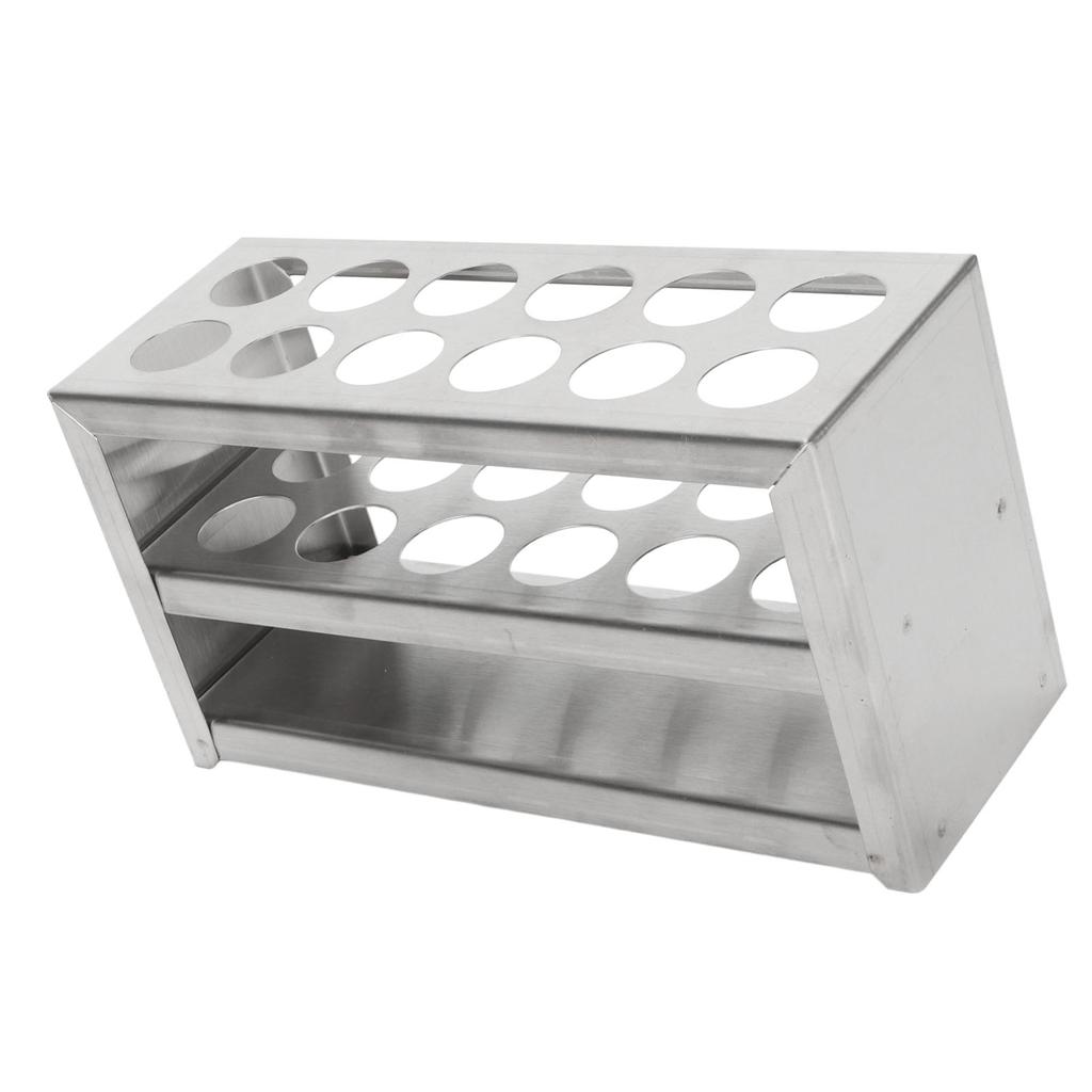 Металлический штатив для пробирок 12 отверстий 0,75 дюйма прочный 3-х ярусный держатель для центрифужных пробирок из нержавеющей стали для работы