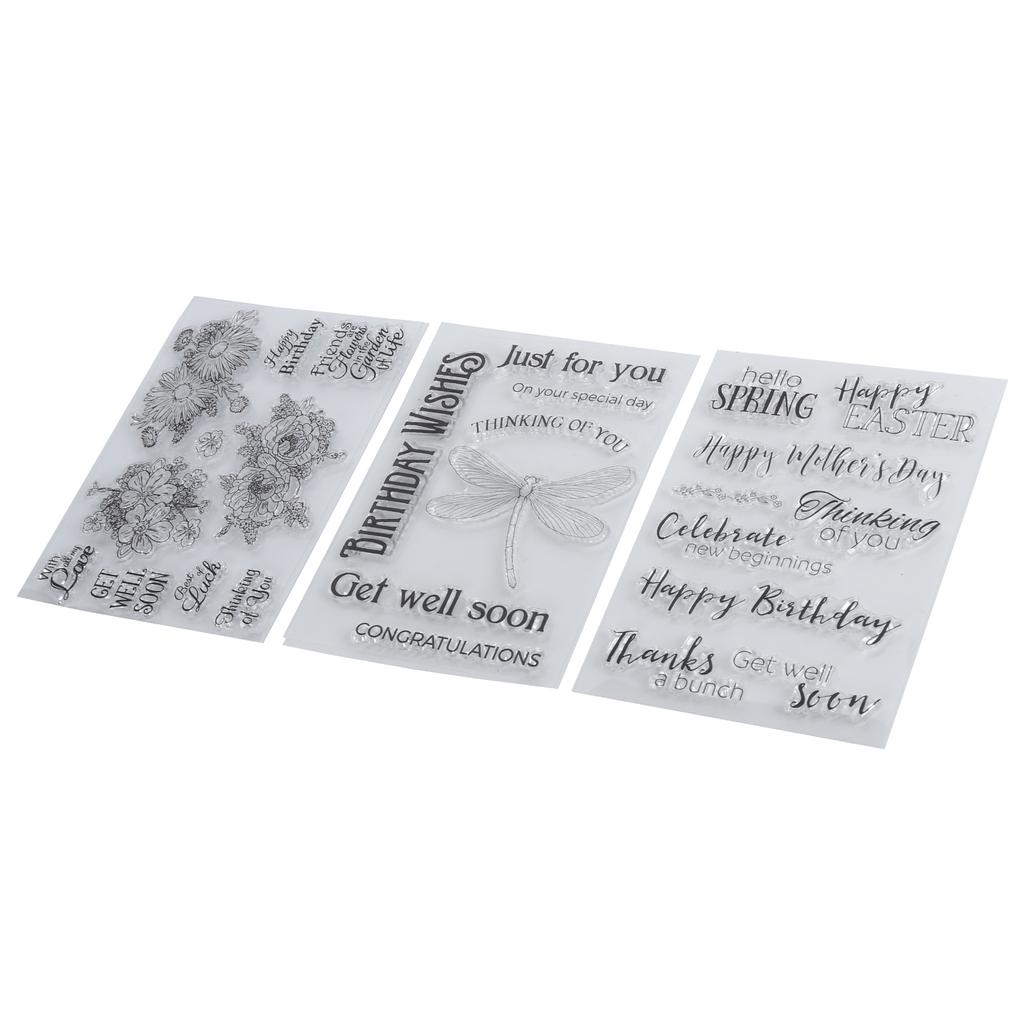 3 шт. прозрачный штамп резиновый журнал альбом украшения ремесла аксессуары