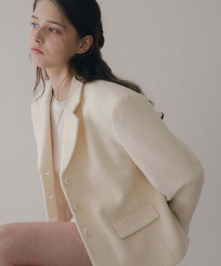 Lettera Wool Alpaca Crop Jacket